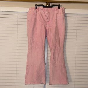 Good American Pink Flare & Wide Leg Jeans